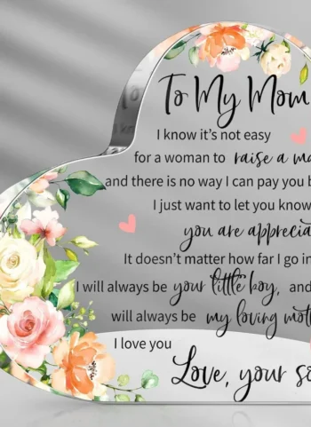 Mom Acrylic Heart Plaque: Birthday/Mother's Day/Christmas/Valentine's Gift from Son/Daughter. Thoughtful, Shows Gratitude - AliExpress 15