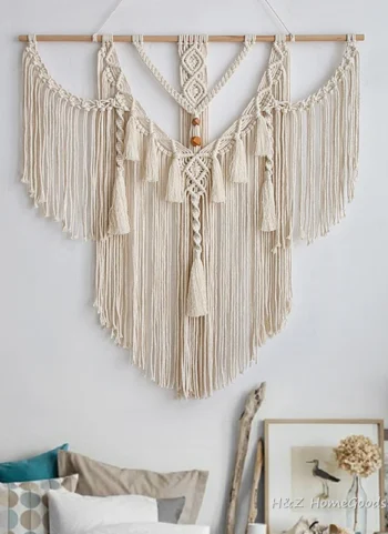 Big Macrame Wall Hanging Tapestry With Tassels Hand Woven Nordic Style For Living Room Bedroom House Art Decor Boho Decoration - AliExpress 15